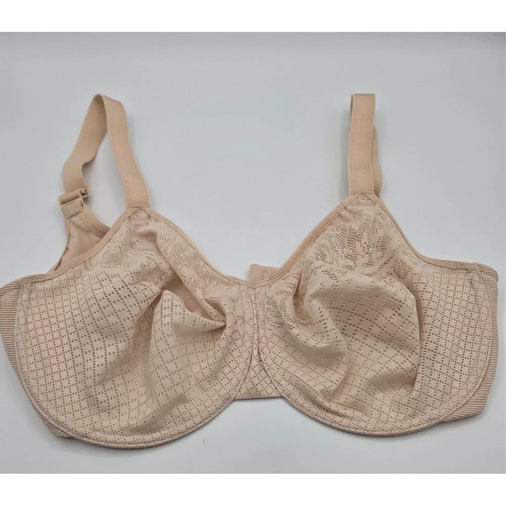 Wacoal Underwire Bra Womens 34G Nude Excellent Retro Chic Lace 857210